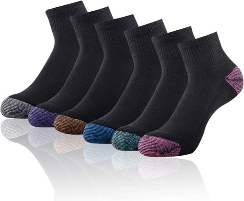 Ankle Socks Women Low Cut Athletic Running with Cushion for Sports and Casual Use 6-Pairs Pack
