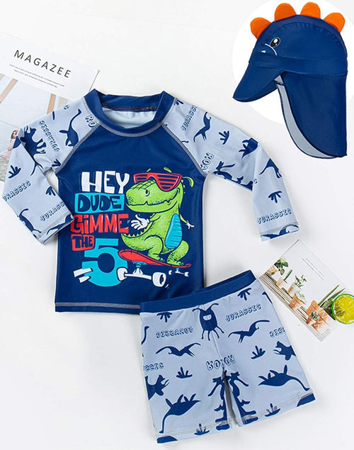 Baby and Toddler Boys' 3-Piece Swimsuit Set Bathing Suit with Hat