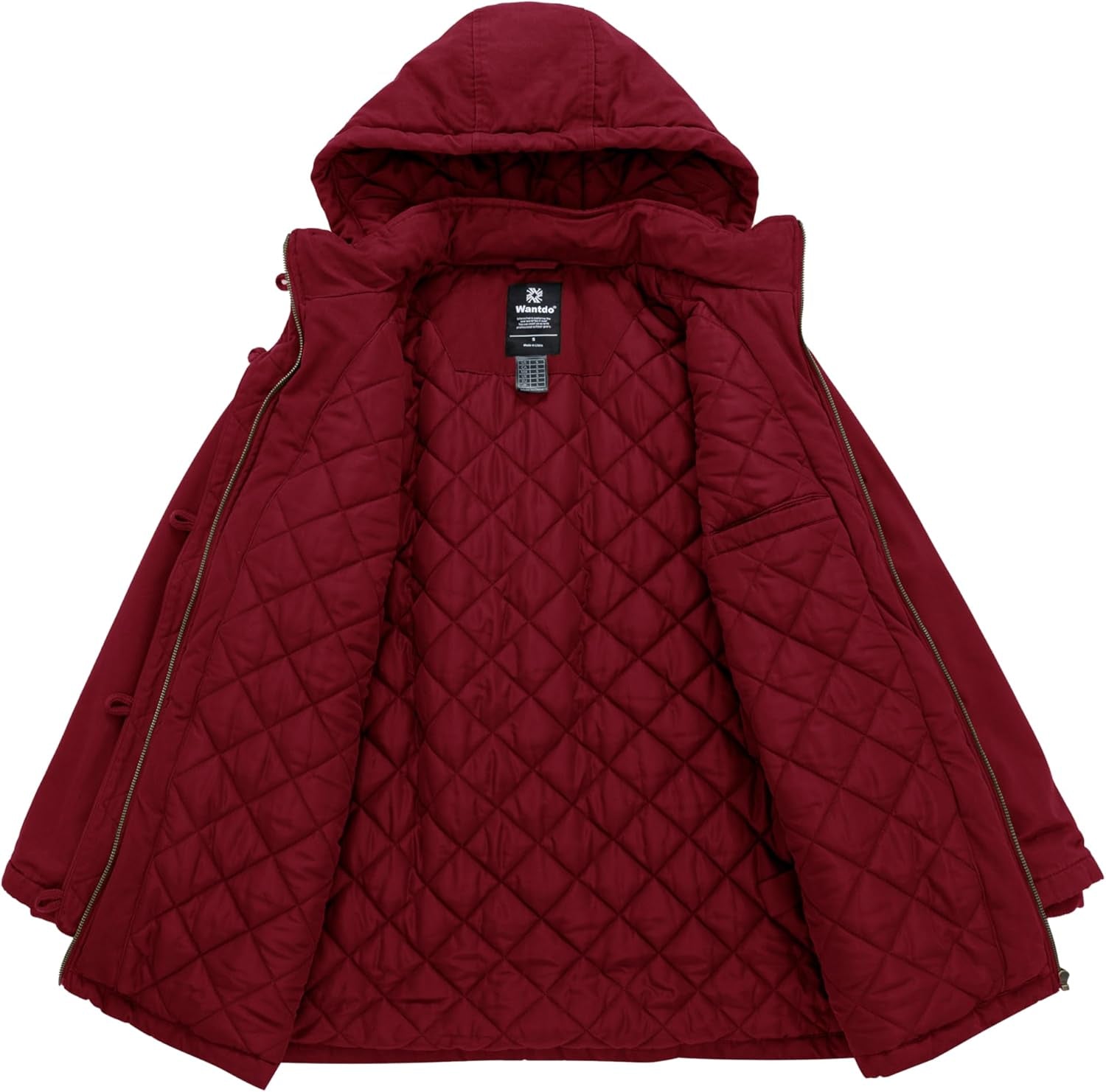 Women'S Winter Thicken Puffer Coat Warm Fleece Lined Parka Jacket with Hood