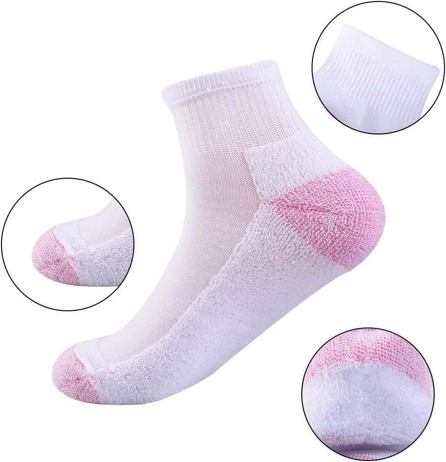 Ankle Socks Women Low Cut Athletic Running with Cushion for Sports and Casual Use 6-Pairs Pack