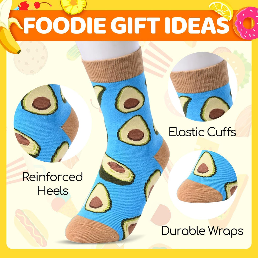 Food Socks for Kids Boys - Funny Taco Donut Pineapple Avocado Gifts for Kids