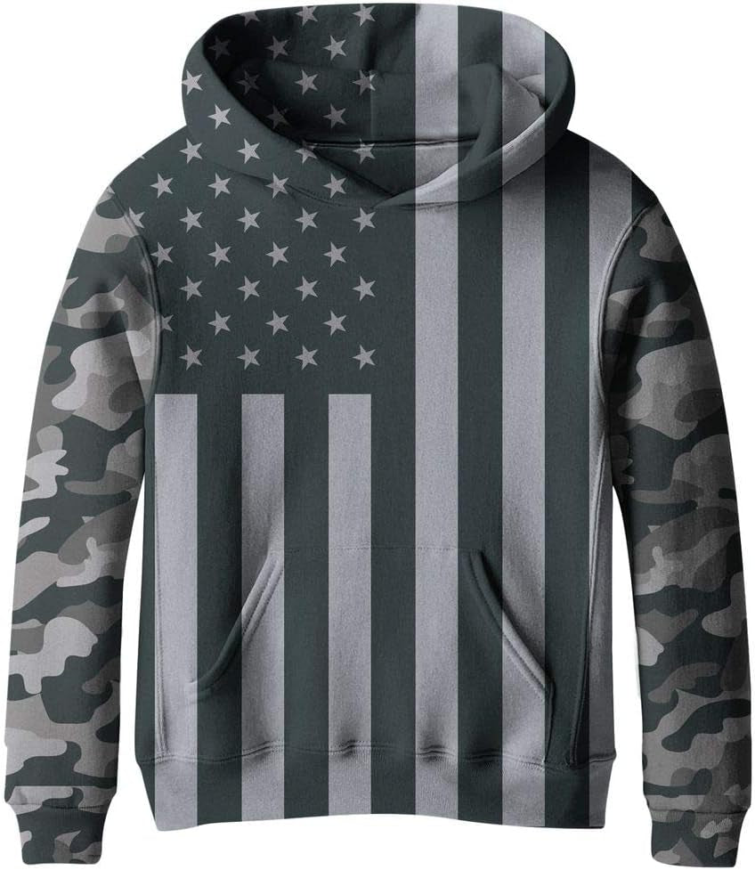 Teen Boys' Galaxy Fleece Sweatshirts Pocket Pullover Hoodies 4-16Y