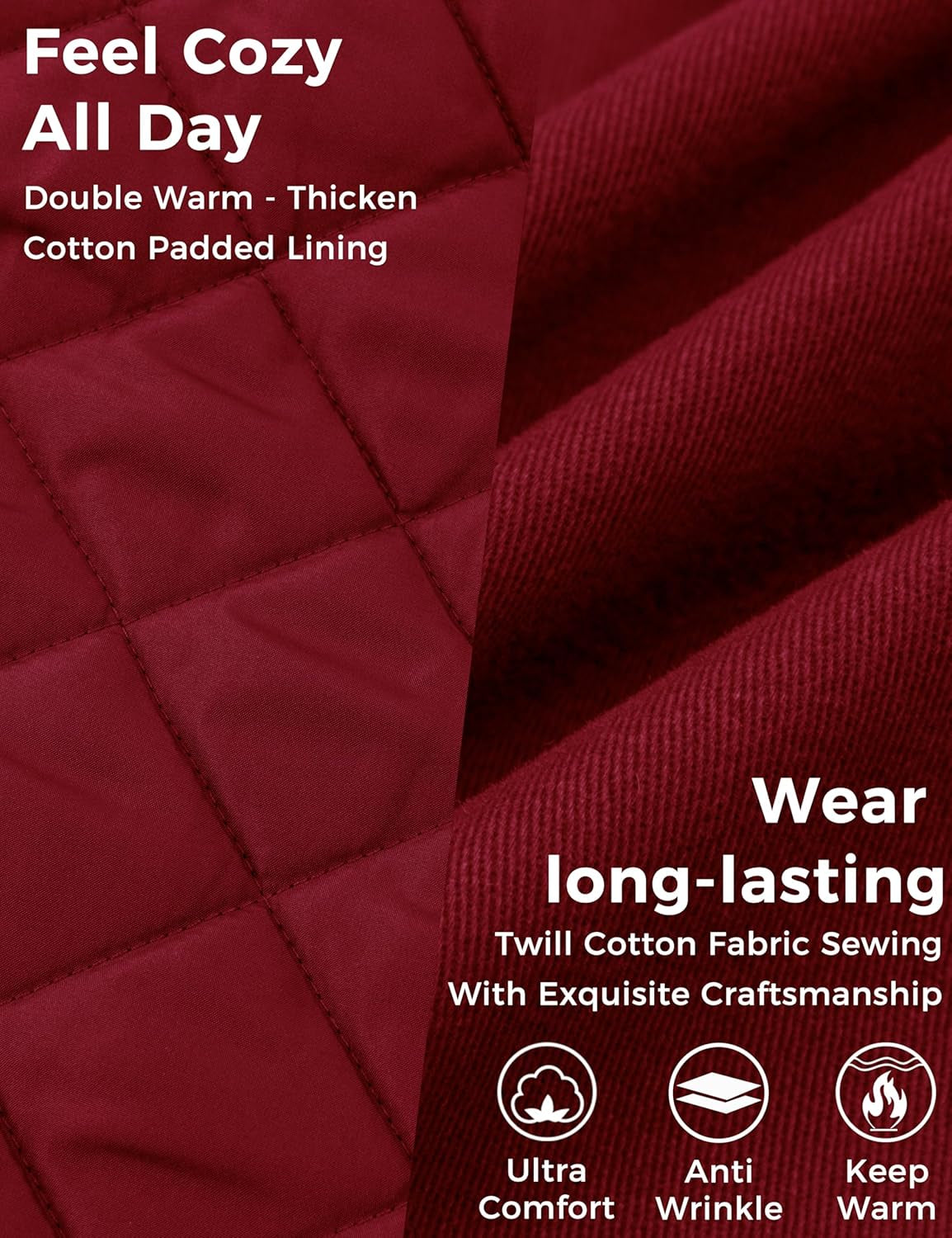 Women'S Winter Thicken Puffer Coat Warm Fleece Lined Parka Jacket with Hood