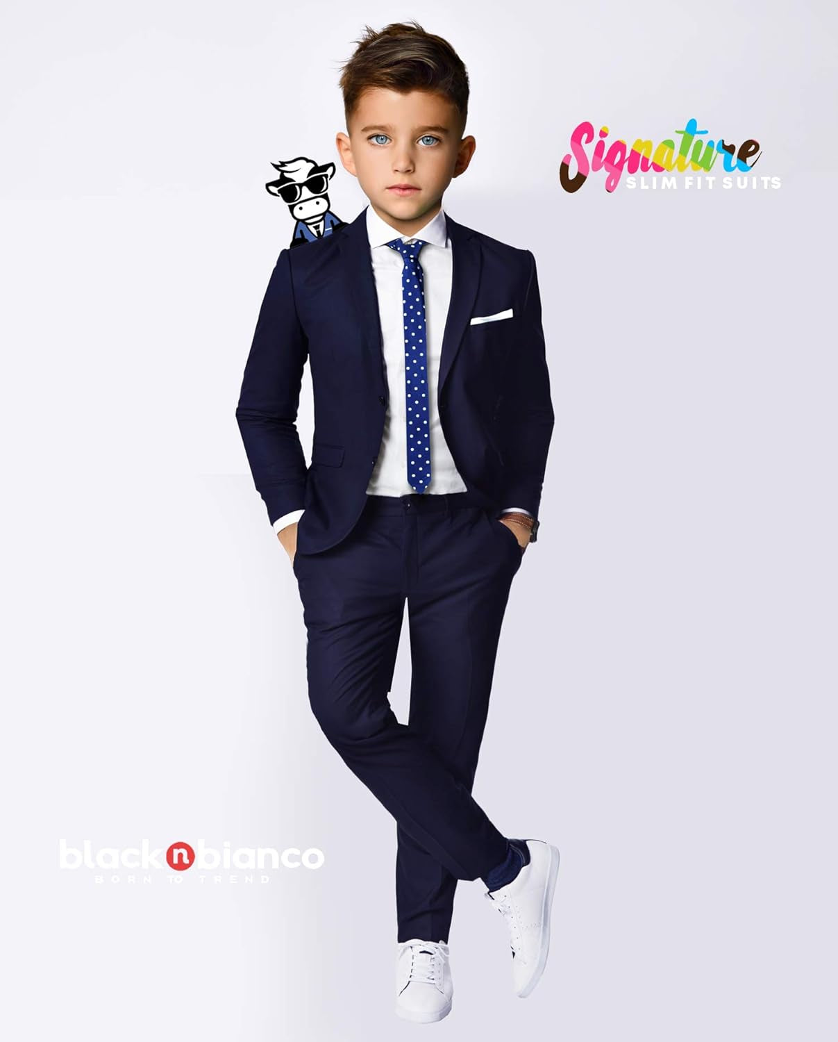 Signature Boys' Slim Fit Suit Complete Outfit