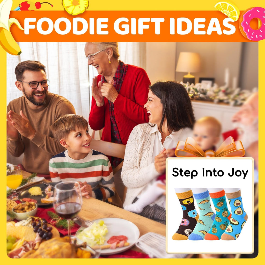 Food Socks for Kids Boys - Funny Taco Donut Pineapple Avocado Gifts for Kids