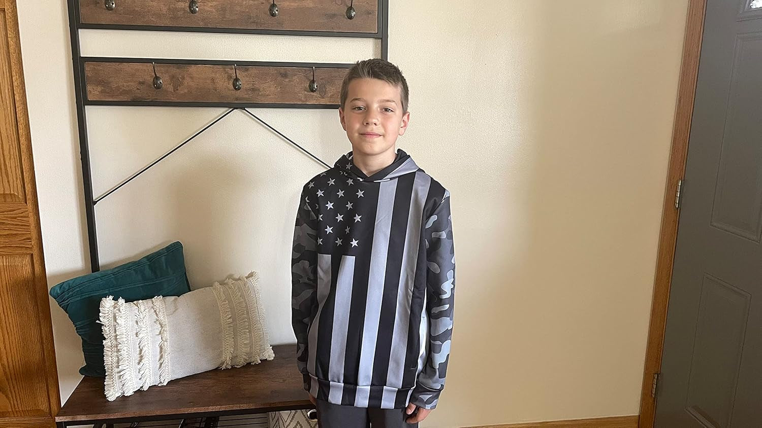 Teen Boys' Galaxy Fleece Sweatshirts Pocket Pullover Hoodies 4-16Y