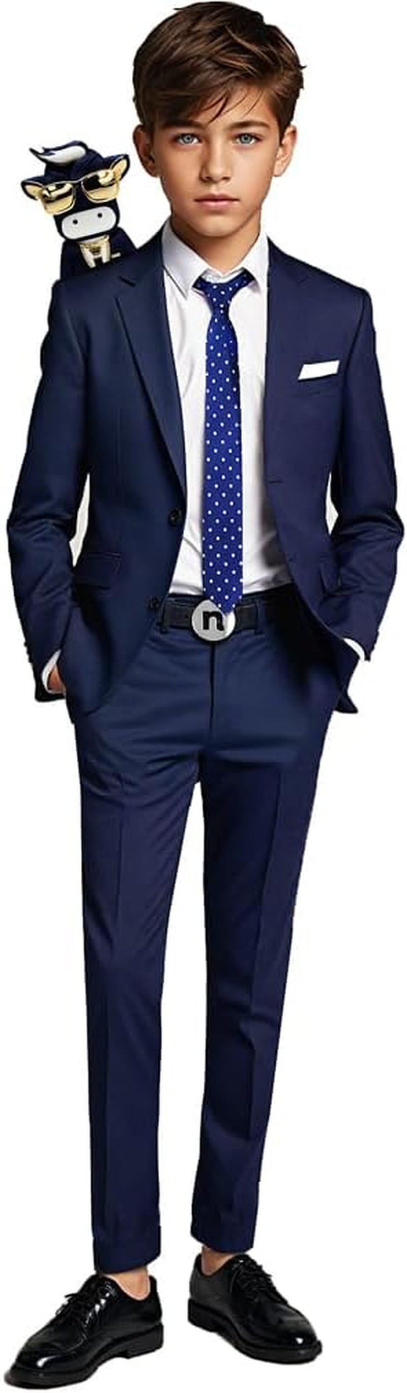 Signature Boys' Slim Fit Suit Complete Outfit