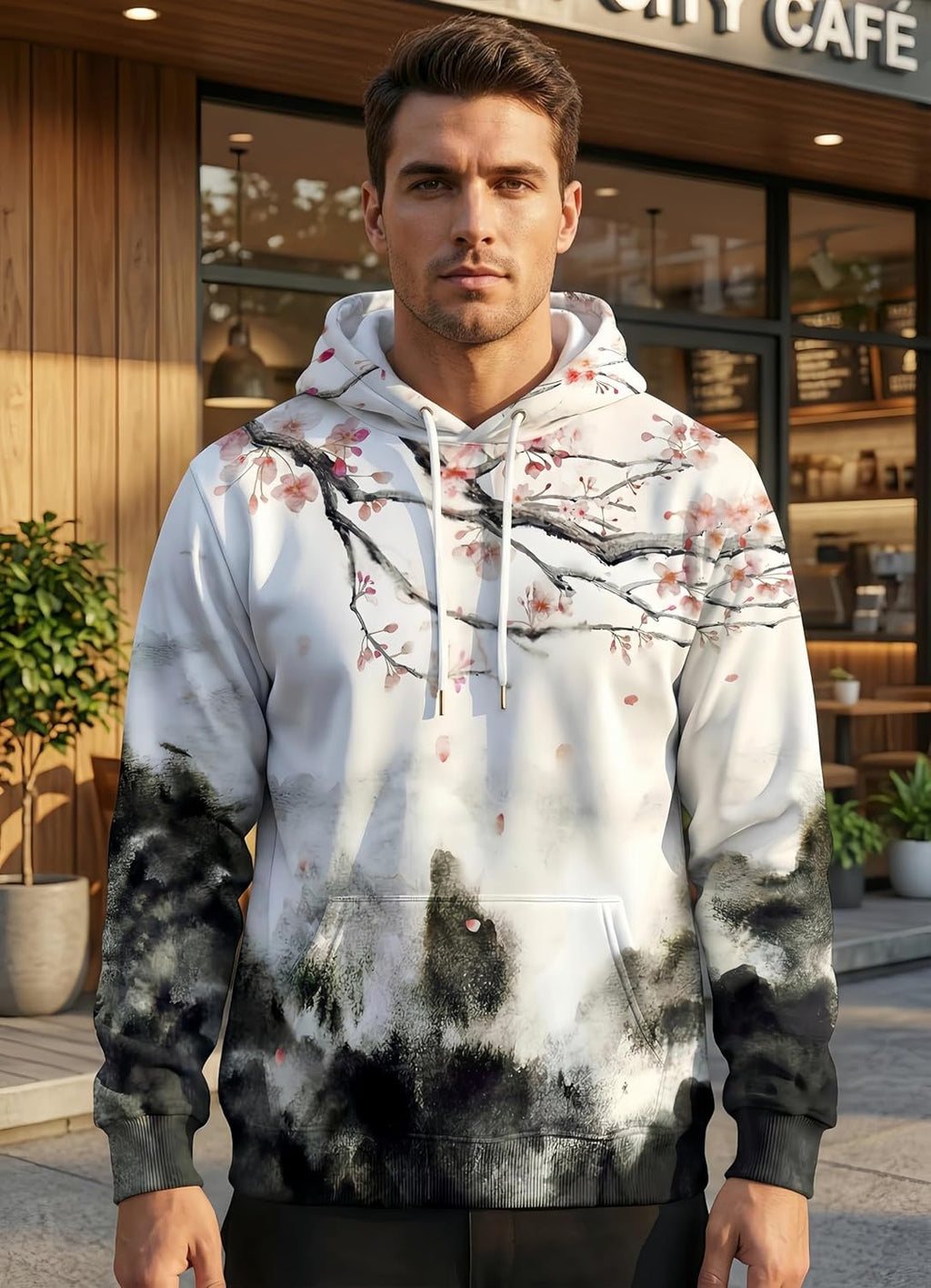 Men Women Unisex Hoodies Novelty 3D Print Graphic Hooded Pullover Sweatshirt with Pocket